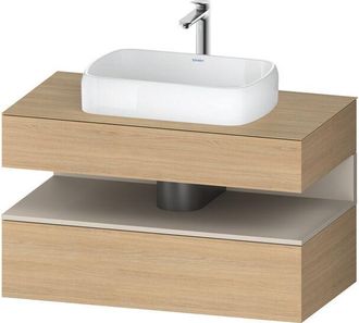 Duravit Duravit - Qatego Consola Mueble Bajo Lavabo, 1 Extra&iacute;ble, 1 Caj&oacute;n