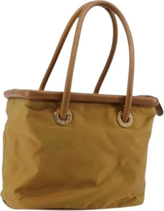 Celine Pre-owned Handbags, female, Brown, Size: ONE SIZE Pre-owned Vintage Nylon Handbag