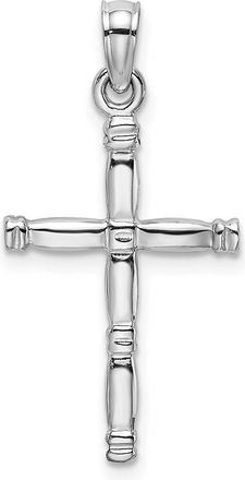 Diamond2Deal 14k Gold 3-D Polished Cross Charm Pendant