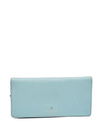 Kate Spade New York pre-owned leather snap wallet - women - Calf Leather - One Size - Blue