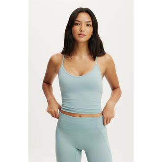 Cotton On Womens Active Ultra Soft Scoop Racer Back Tank in Teal Mist at Nordstrom, Size Medium