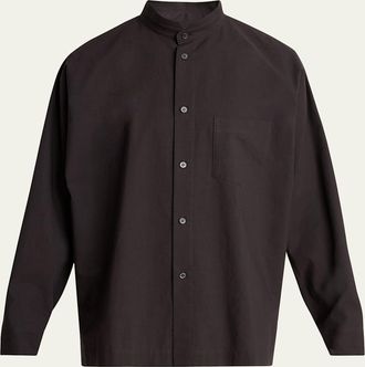 Homme Plissé Issey Miyake Mens Streamline Cotton Button-Down Shirt