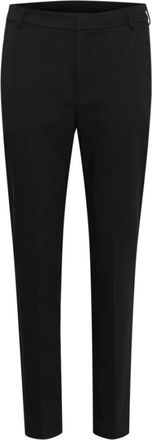 Inwear Zwarte Zella Flat Long Belt Broek - Dames - Slim Fit Broeken - Zwart - 2XL - Katoen - Broeken