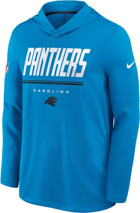 Nike Carolina Panthers Sideline Nike Mens Dri-FIT NFL Long-Sleeve Hooded Top in Blue | 03B9056N9D-TG4
