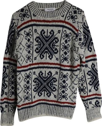 Thom Browne Fair Isle Crewneck Sweater in Multicolor Wool and Mohair