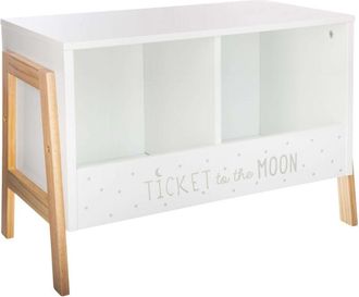 Atmosphera Baule per bambini Mobile contenitore per bambini 2 cassetti Bianco e Rovere chiaro 60 cm