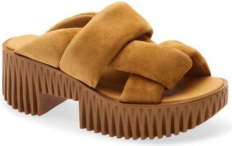 4CCCCees Plia Semo Platform Sandal in Tan at Nordstrom, Size 7.5Us