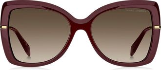 Marc Jacobs 56mm Gradient Butterfly Sunglasses in Burgundy/Brown at Nordstrom