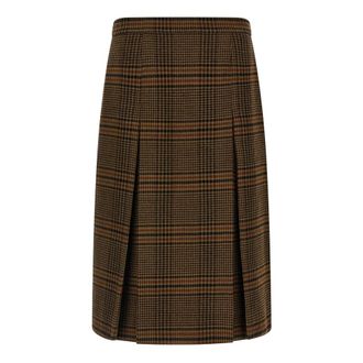 Saint Laurent Skirts - female - Saint Laurent - Midi Skirts - Brown - XS - Skirts