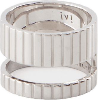 Ivi Seaside Collection Slot -Ringkern in Silberton -Rhodium