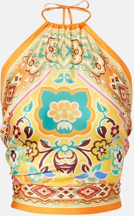 Etro Top in seta con stampa