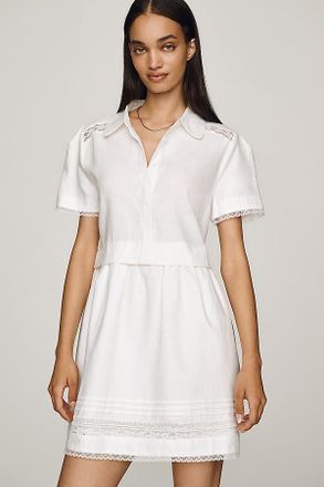 English Factory Lace Trim Mini Dress