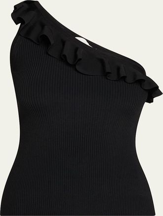 Zimmermann Rhiannon Frill Asymmetric Tank Top
