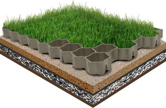 vidaXL Rejillas Para C&eacute;sped 16 Unidades Pl&aacute;stico Verde 60x40x3 Cm Vidaxl