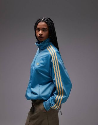 adidas Originals Firebird - Top sportivo blu e arancione
