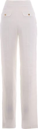 Elisabetta Franchi Womens Trousers Ivory