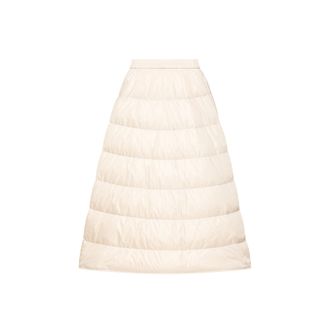 Moncler Moncler A-line Down Midi Skirt, Women, Beige, Size: 38