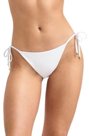 Vitamin A Elle Side Tie Bikini Bottoms in White at Nordstrom, Size X-Small