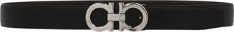 Ferragamo Double-Adjustable Calf Leather Belt with Interlocking Buckle
