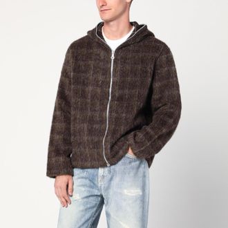 Our Legacy Check Pattern Wool Blend Sweatshirt