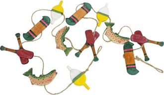 Beachcombers 49 Wood Boat And Oars Garland in Green at Nordstrom