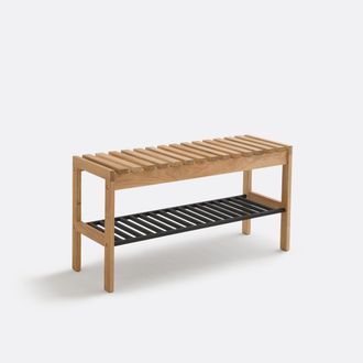 La Redoute Interieurs Bank in massief eiken en metaal, Kia