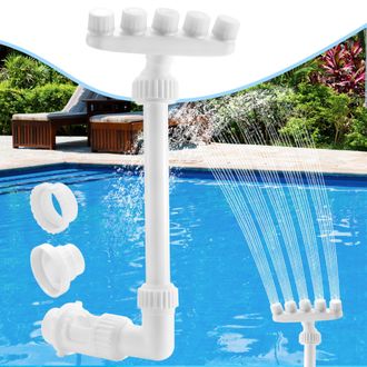 OEM Fuente De Piscina Ajustable, Fuente Con Aspersor De 5 Boquillas, Control De Direcci&oacute;n De 360&deg;, Cascada Refrescante, Aireador De Chorro
