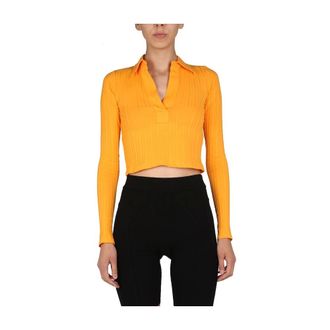 Helmut Lang Overhemden, Dames, Oranje, M, Blouse