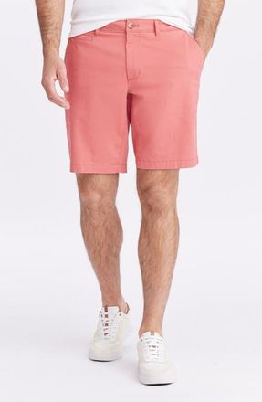 Robert Graham Brightside Flat Front Stretch Cotton Chino Shorts in Holly Berry at Nordstrom, Size 30