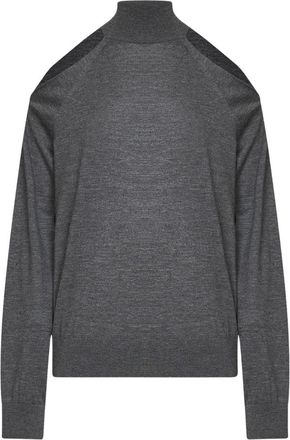 Fendi Kashmir coltrui met cut-out details - Dames - Coltruien - Grijs - 2XS - Kasjmier - Truien & Vesten