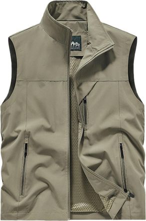 Generic DFEK Mens Outdoor Vest Quick Dry Travel Outwear Gilet Sleeveless Photography Hiking Lightweight Jacket with Multi-pocket Thin Windbreaker Sports Work 