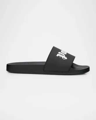Palm Angels Men & apos;s Big Logo Pool Slides