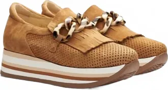 Softwaves Womens Carly Platform Sneakers In Cognac