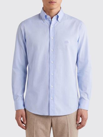 Etro Casual Stretch Cotton Shirt with Button-Down Collar and Logo