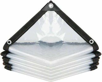 OEM Lona Impermeable Transparente Con Ojales, Lona De Polietileno Ultraligera Y Vers&aacute;til, Resistente A La Lluvia Y A Los Desgarros (color: Transparente, D