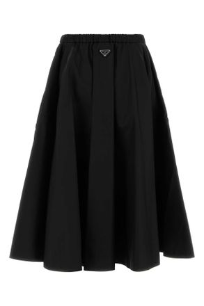 Prada Womens Black Re-Nylon Skirt Nero Exterior: Gonne