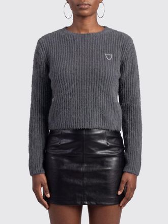 HTC Wool Crew-Neck Jumper with Crest and Ribbed Trims