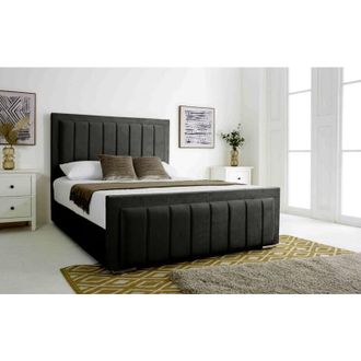 Casa Stylus Black Plush Velvet Small Double Bed Frame