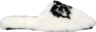 GCDS Faux Fur Slippers - Dames - Pantoffels - Wit - 35 EU - Schoenen
