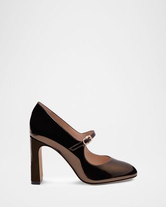 Stuart Weitzman Babette 85mm Patent Leather Mary Jane Pumps