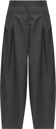By Malene Birger Dames, Broeken, Grijs, Maat: M Leer