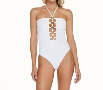PQ Swim Portofino Link One-Piece Swimsuit In White