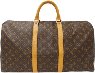 Louis Vuitton Vintage, unisex, Bruin, ONE Size, Pre-owned Monogram Canvas Boston Bag