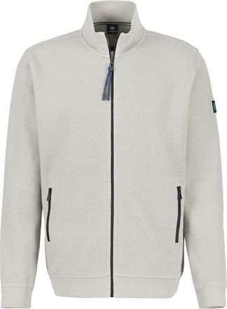 Lerros Sweatjacke LERROS Sweatjacke aus weichem Baumwollmischgewebe, Herren, Gr. 4XL, broken wei&szlig; melange, 90% Baumwolle, 10% Polyester, Sweatjacken Sweatjac