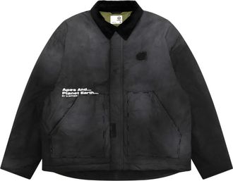 Aape By A Bathing Ape corduroy-collar jacket - Black