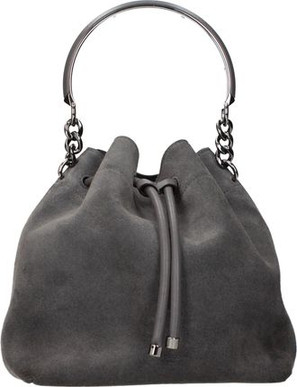 Jimmy Choo London Gray Leather Womens Handbag