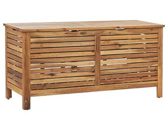 Beliani Arc&oacute;n madera de acacia 130 cm 48 cm marr&oacute;n claro