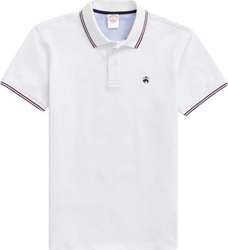 Brooks Brothers Golden Fleece Supima Tipped Polo Shirt - Heren - Polos - Grijs - S - Katoen - Tops
