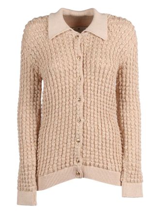 Elisabetta Franchi textured cardigan - Neutrals