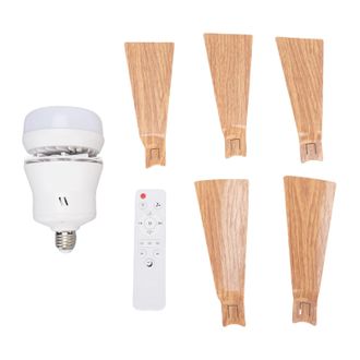 OEM Ventilador De Techo Con Iluminaci&oacute;n Led, 3 Velocidades, Mando A Distancia Y Regulador De Intensidad, Aspas Con Efecto Madera, Casquillo E26, Ideal Par